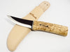 Roselli's 10.5cm carbon bladed traditional hunting knife for larger game and favoured by outdoor enthusiasts. Made in Finland